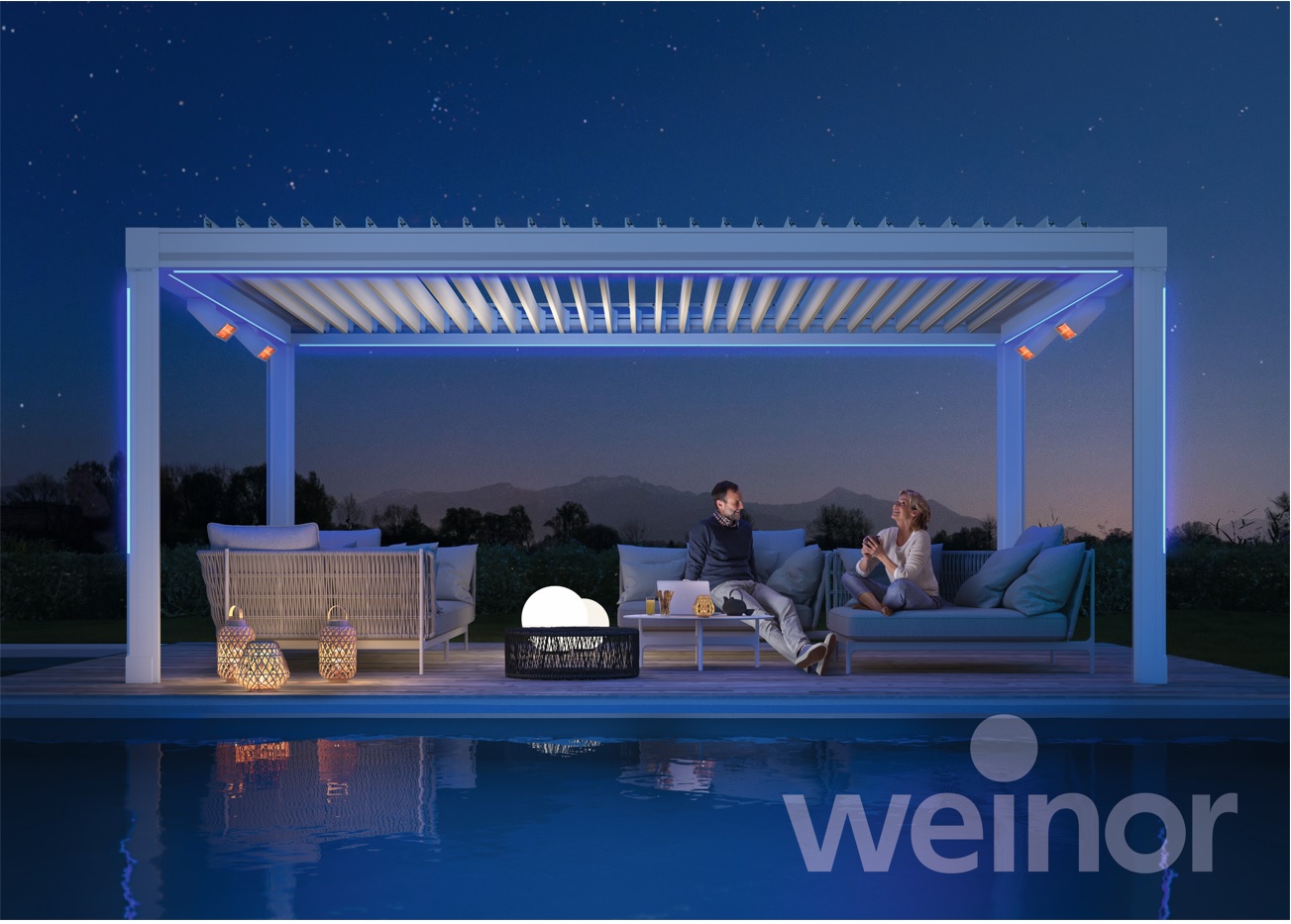 Weinor Artares met LED verlichting en verwarming