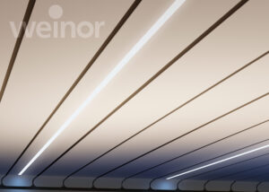 ingebouwde verlichting in de lamellen