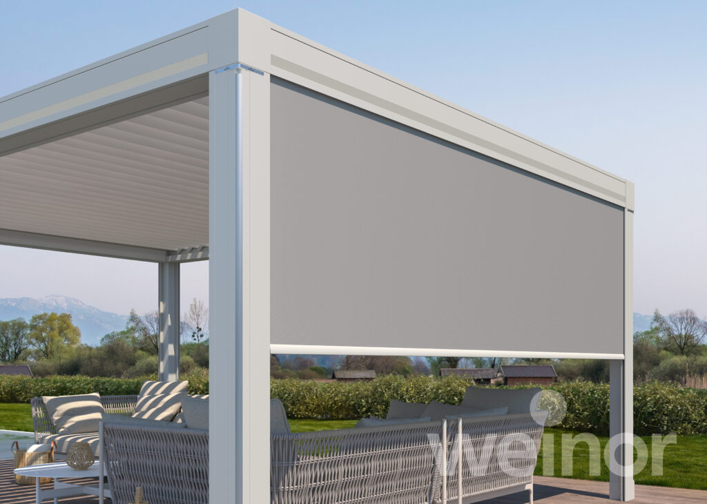 ingebouwde screen lamellen dak